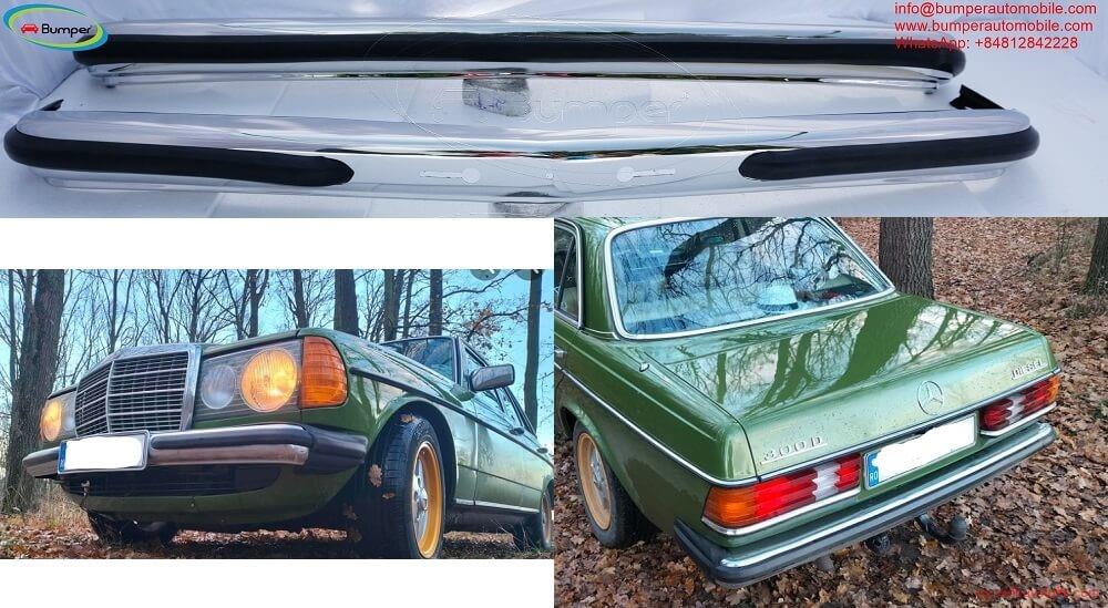 second hand/new: Mercedes W123 Sedan bumpers (1976–1985) by stainless steel 