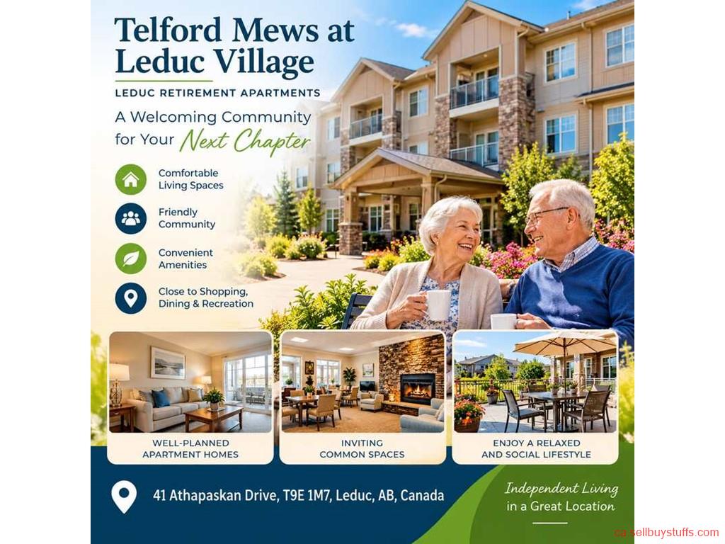 second hand/new: Comfortable Senior Living at Telford Mews at Leduc Village